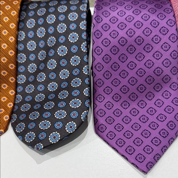 Dolcepunta wardrobe set of 7 men’s ties- Orange, Blue, and Purple, pink - Picture 3 of 7